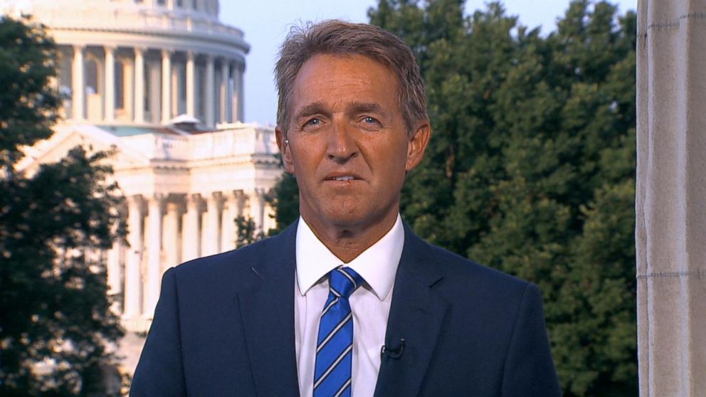Sen. Jeff Flake tells "Good Morning America" how John McCain first told him about his brain cancer diagnosis, July 20, 2017. 