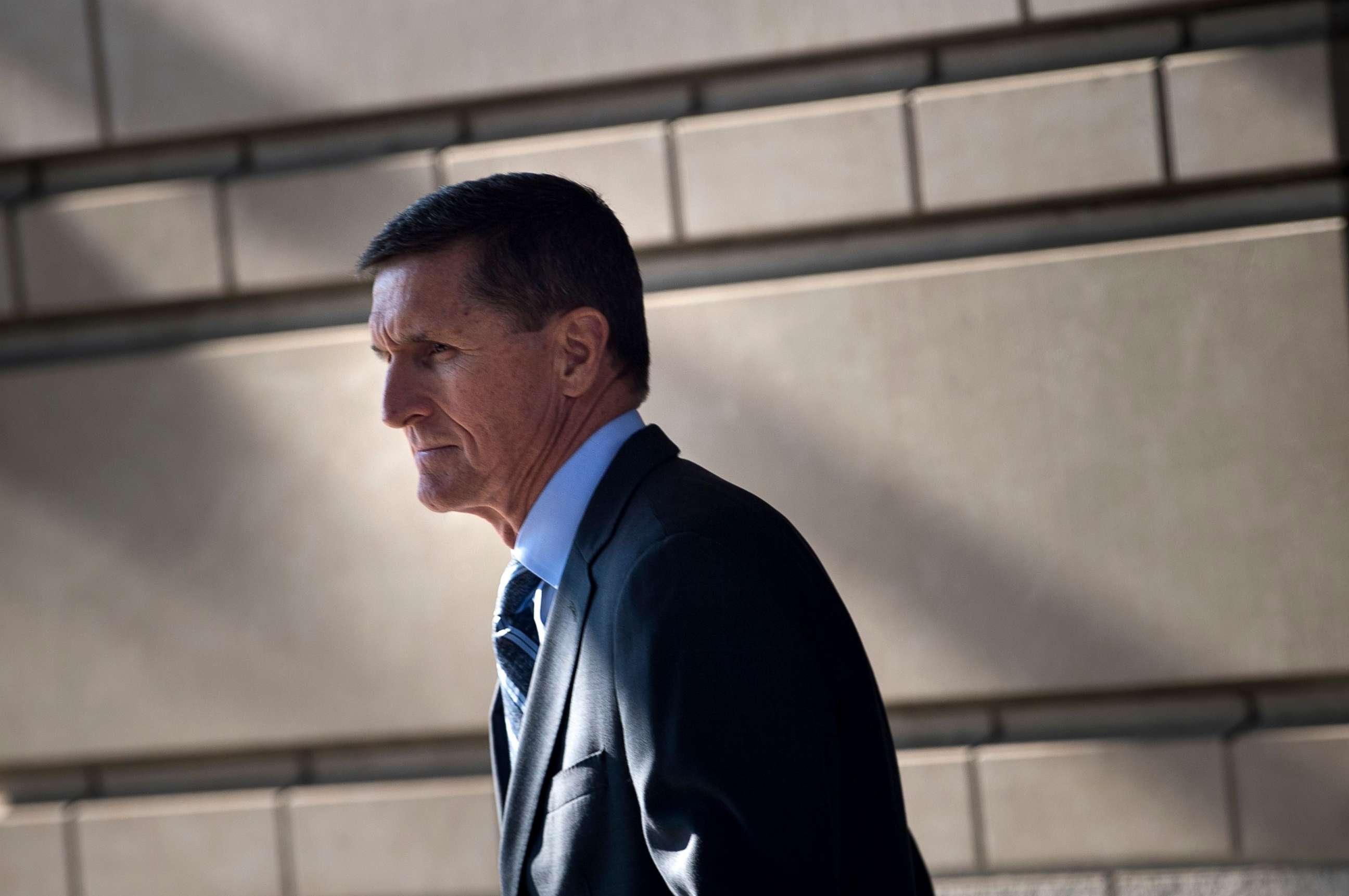 PHOTO: Gen. Michael Flynn, former national security adviser, leaves Federal Court Dec. 1, 2017 in Washington, DC, after he pleaded guilty to one count of lying to the FBI about his back-channel negotiations with the Russian ambassador.  