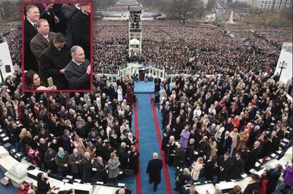 PHOTO: Photo handed out by House Democrats highlighting Michael Flynn at President Trump's inauguration, Jan. 20, 2017. 
