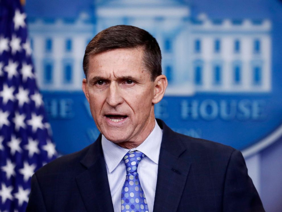 PHOTO: Former National Security Adviser Michael Flynn during the daily news briefing at the White House, Feb. 1, 2017, in Washington, D.C.