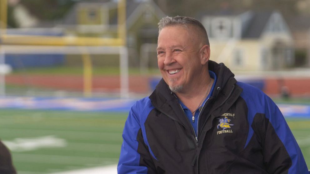 PHOTO: Joe Kennedy, a Marine Corps veteran from Bremerton, Washington, coached high school football for eight years until he was suspended by school district officials in 2015 over post-game prayers on the field.