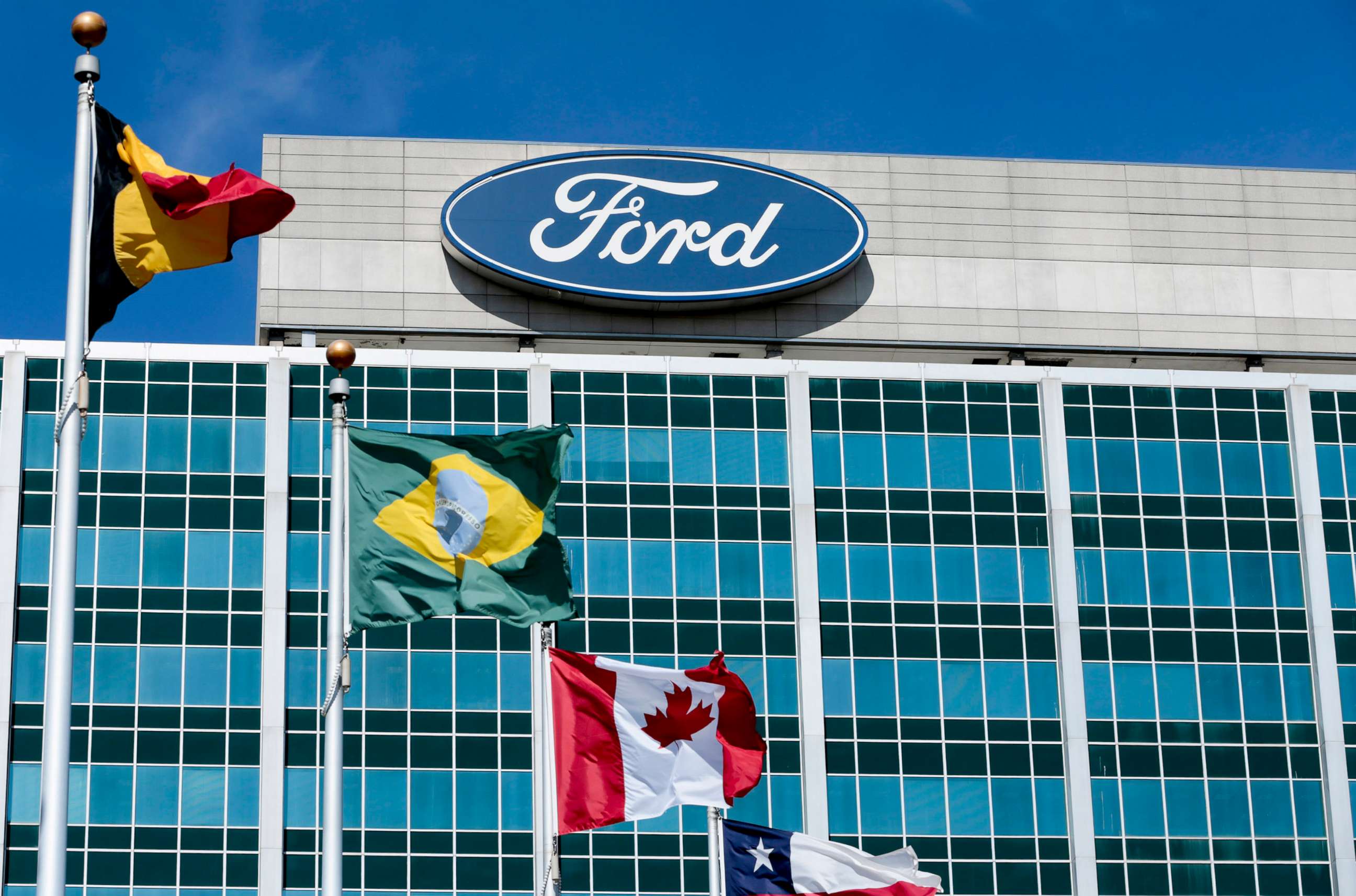PHOTO: The Ford Motor Co. headquarters stands in Dearborn, Mich., March 18, 2015.