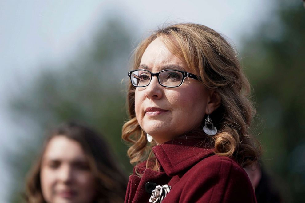 PHOTO: Former Rep. Gabby Giffords attends an event supporting gun background checks legislation bill on Capitol Hill in Washington, D.C., Feb. 26, 2019.