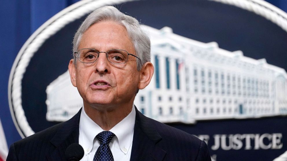 PHOTO: Attorney General Merrick Garland speaks at the Justice Department Thursday, Aug. 11, 2022, in Washington, D.C.