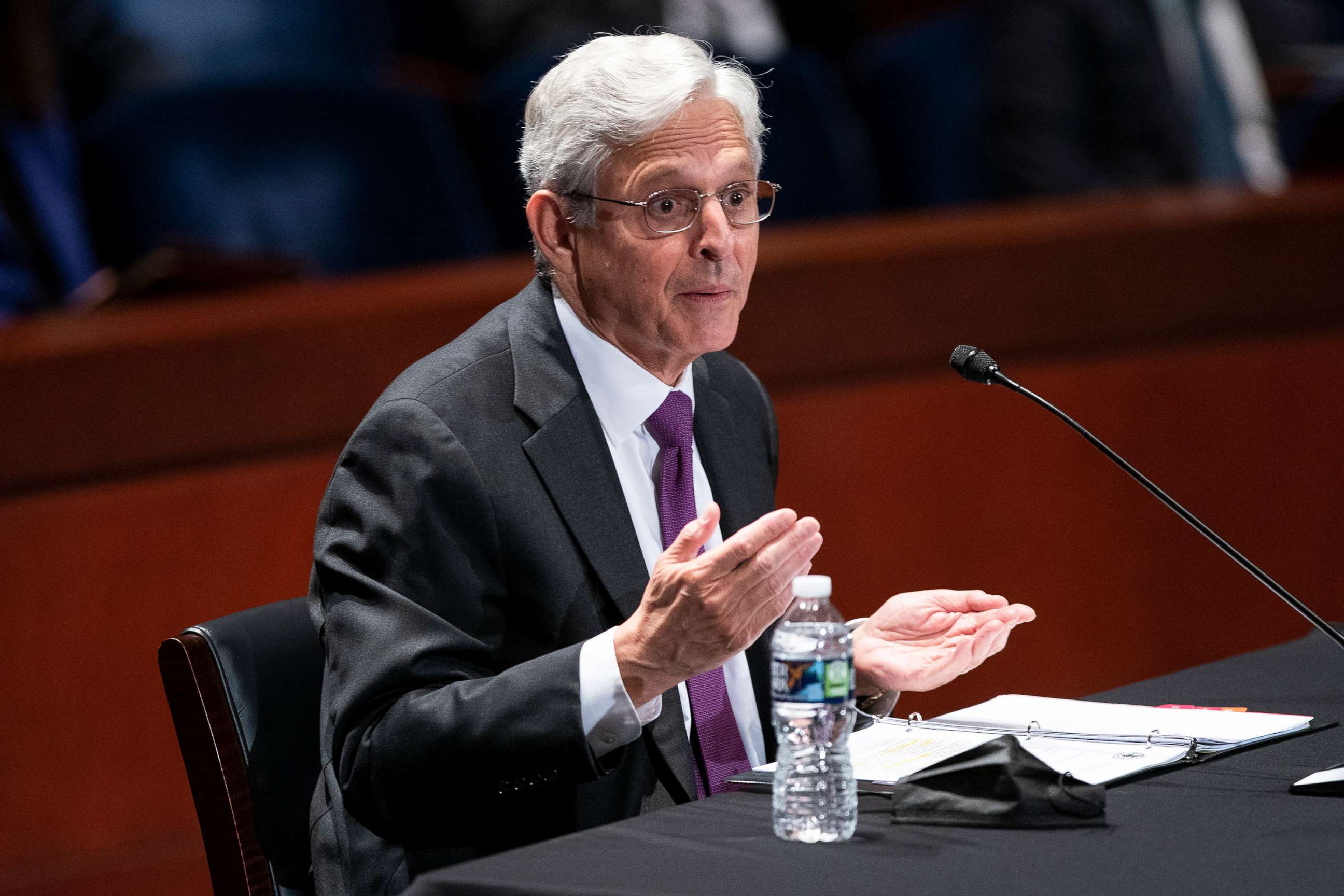 PHOTO: Attorney General Merrick Garland testifies at a House Judiciary Committee hearing at the Capitol, Oct. 21, 2021.