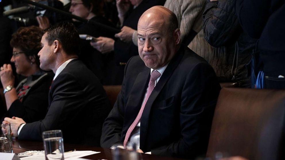  Director of the National Economic Council Gary Cohn listens during a meeting between President Donald Trump and congressional members in the Cabinet Room of the White House, Feb. 13, 2018 in Washington.
					