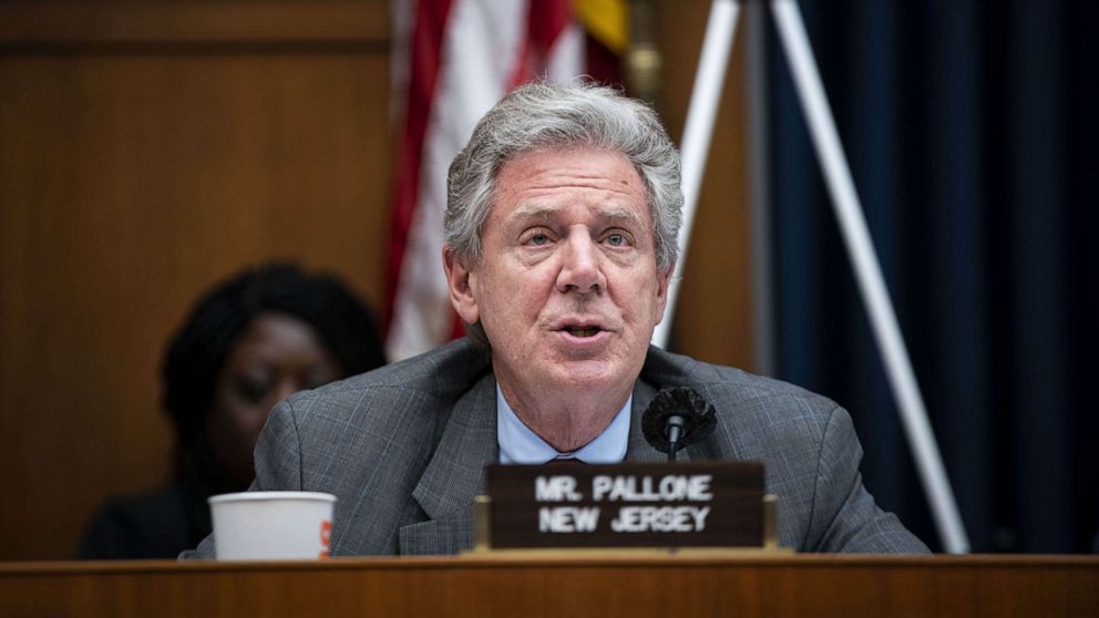 PHOTO: Rep. Frank Pallone speaks during a House Energy and Commerce Subcommittee in Washington, April 6, 2022. 