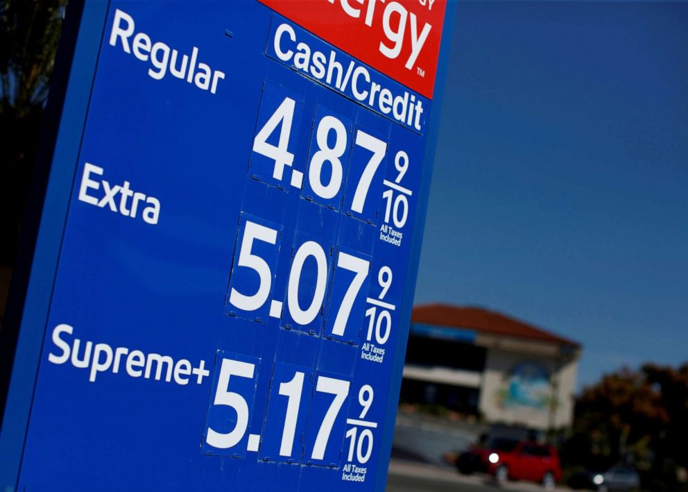 PHOTO: Gas prices at a gas station in San Diego, Calif. Nov. 9, 2021.