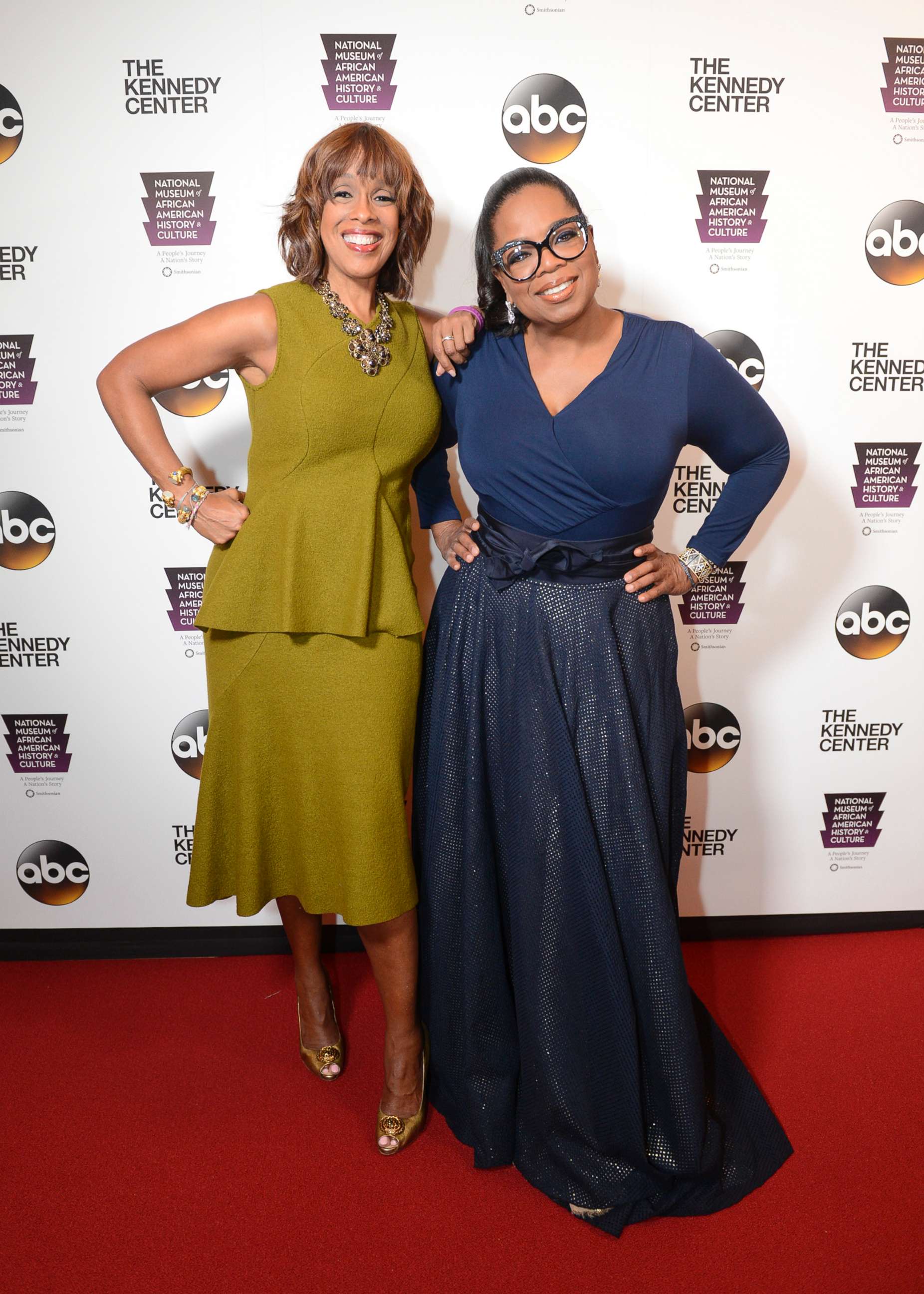 PHOTO: Gayle King and Oprah Winfrey at the opening of the Smithsonian's new National Museum of African American History and Culture, taped at the Kennedy Center in Washington, Sept. 23, 2016. 