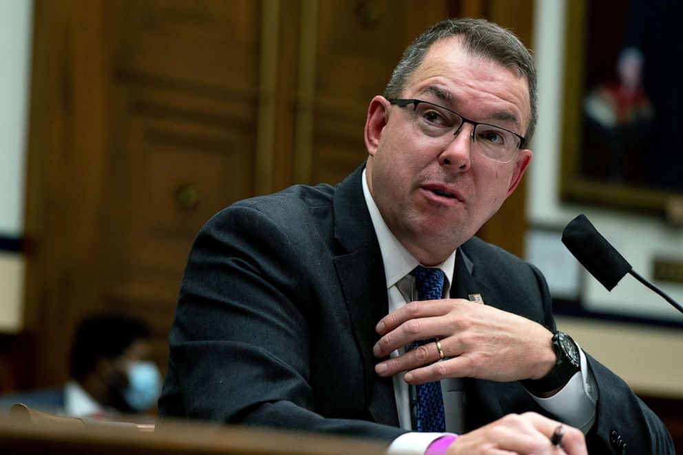 PHOTO: Federal Emergency Management Agency (FEMA) Administrator Peter Gaynor testifies before the House Committee on Homeland Security meeting on the national response to the coronavirus pandemic on Capitol Hill in Washington, D.C., July 22, 2020.