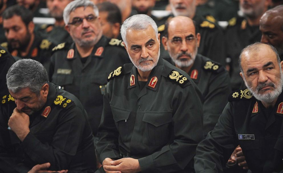 PHOTO: Iranian Major General Qassem Soleimani, center, attends at meeting with Iranian supreme leader Ayatollah Ali Khamenei's and the Islamic Revolution Guards Corps (IRGC) in Tehran, Iran on Sept. 18, 2016.