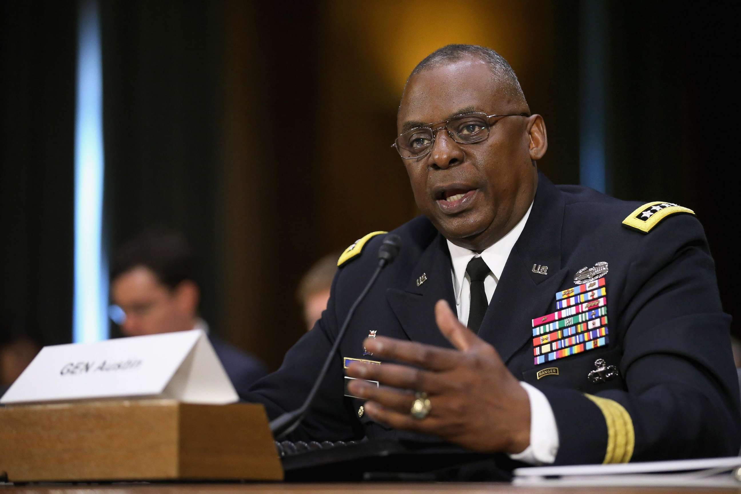 PHOTO: In this Sept. 16, 2015, file photo, Gen. Lloyd Austin III, commander of U.S. Central Command, testifies before the Senate Armed Services Committee on Capitol Hill in Washington, DC.