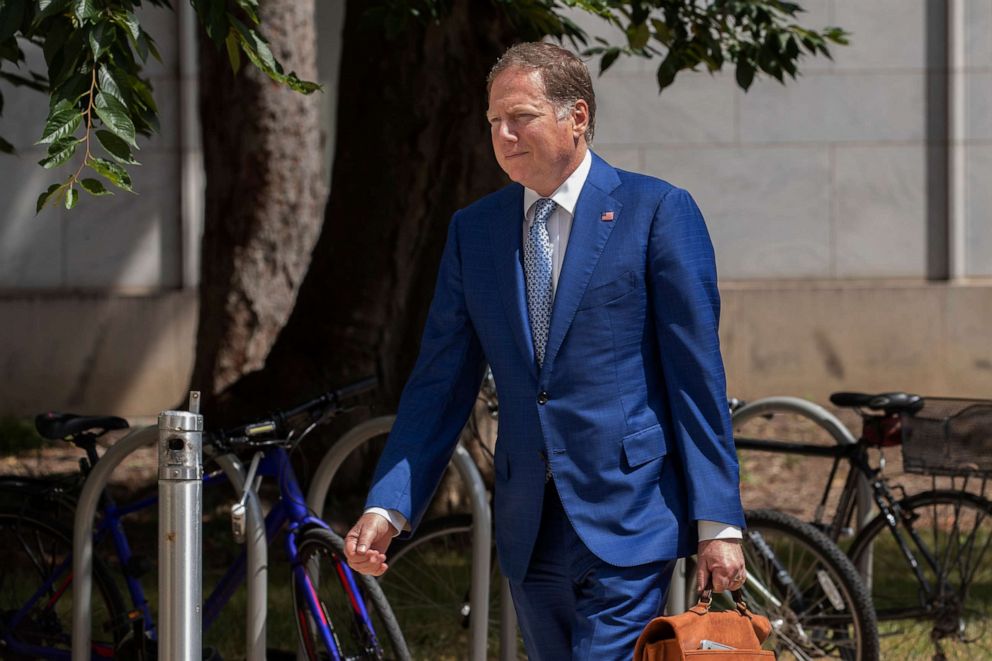 PHOTO: Geoffrey Berman, former federal prosecutor for the Southern District of New York, arrives for a closed door meeting with House Judiciary Committee, July 9, 2020, in Washington.