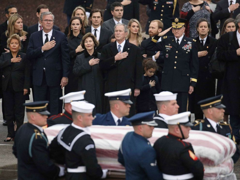 President George H.W. Bush laid to rest next to wife, daughter - ABC News