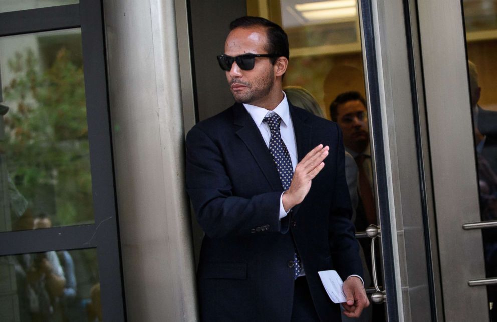 PHOTO: Foreign policy adviser to President Donald Trump's election campaign, George Papadopoulos leaves the U.S. District Court after his sentencing in Washington, Sept. 7, 2018.