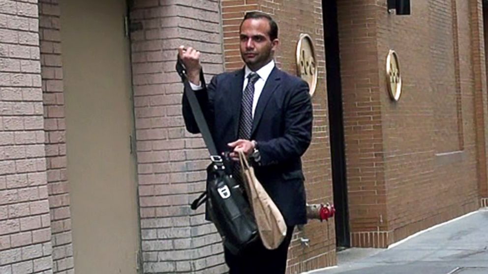 George Papadopoulos, a Trump campaign foreign policy adviser, seen here in April 2017 in New York City, pleaded guilty to making false statements to FBI agents.