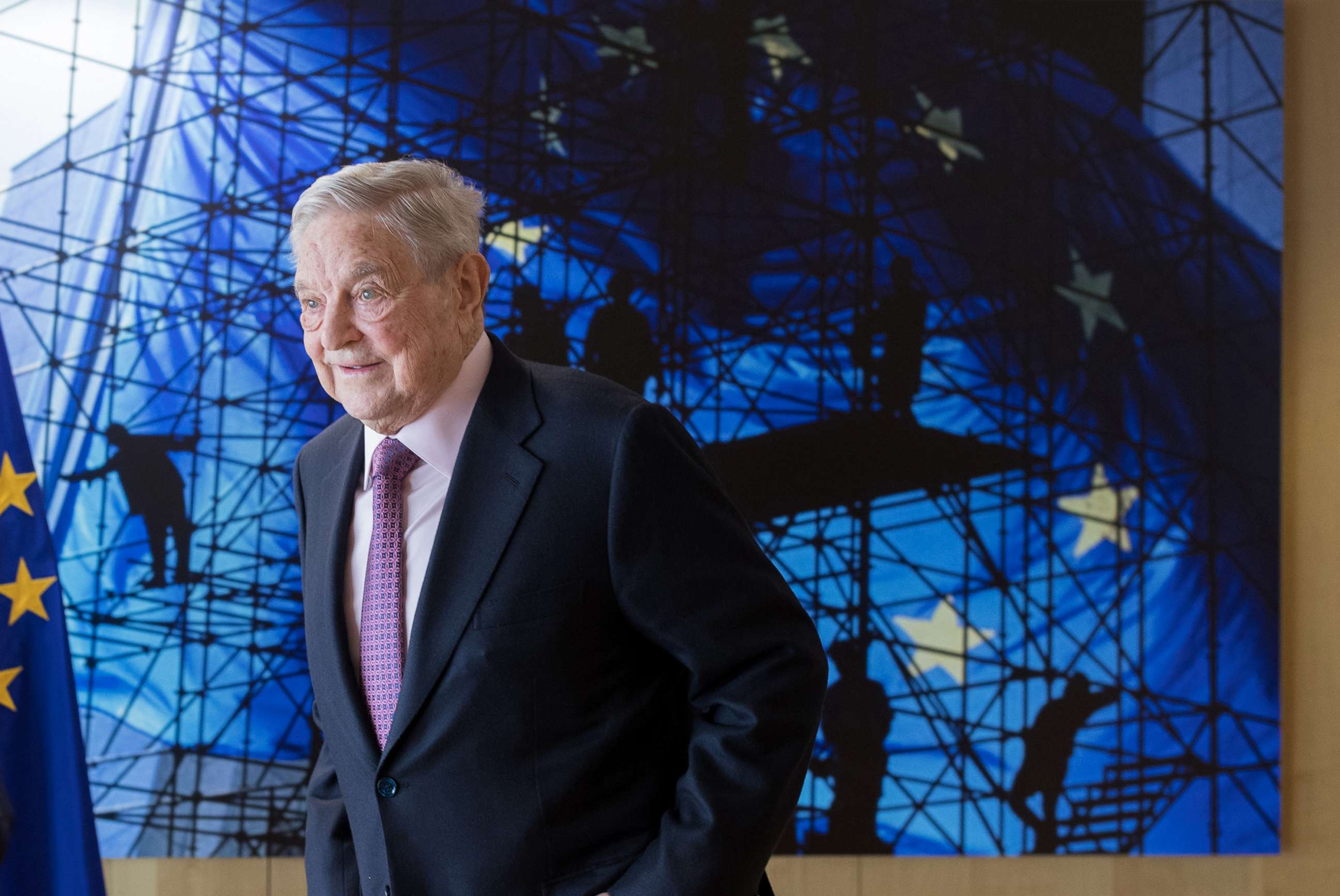 PHOTO: George Soros, billionaire and founder of Soros Fund Management LLC, poses for a photograph in Brussels, Belgium, April 27, 2017.