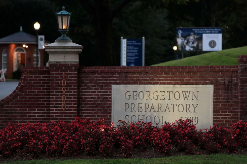 PHOTO: The entrance to the Georgetown Preparatory School Bethesda, Md., is shown, Sept. 19, 2018.