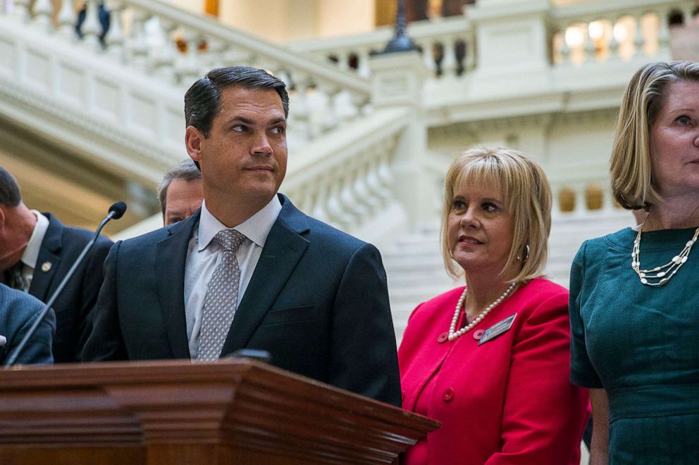 PHOTO: Georgia Lt. Gov. Geoff Duncan speaks speaks during a news conference at the state Capitol building in Atlanta, Nov. 4, 2019.