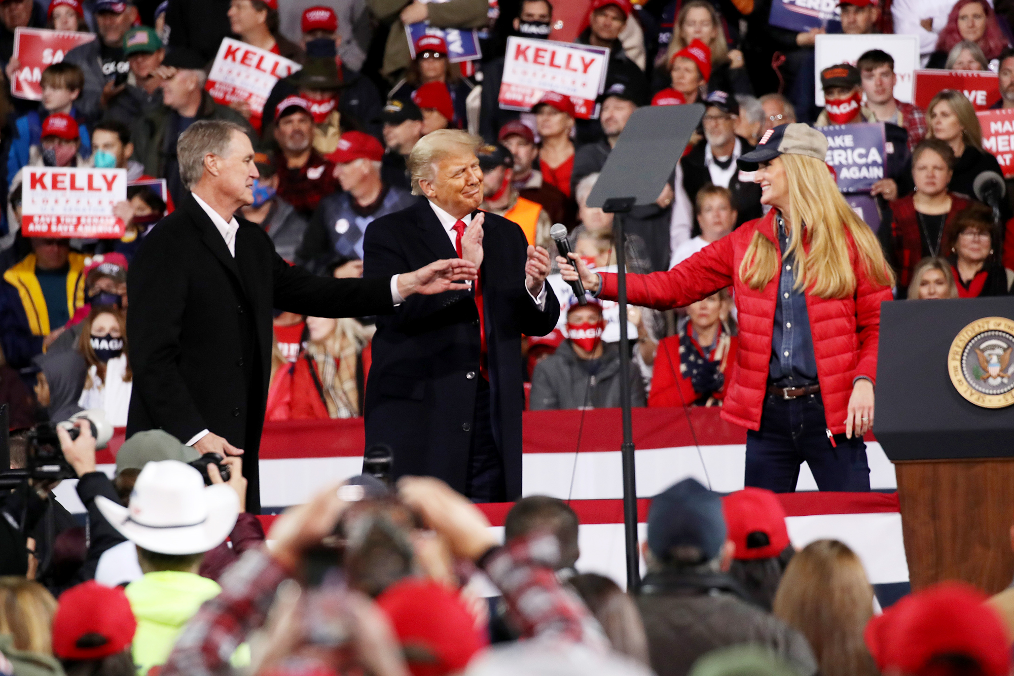 PHOTO: President Donald Trump attends a rally in support of Sen. David Perdue and Sen. Kelly Loeffler in Valdosta, Ga., Dec. 5, 2020.