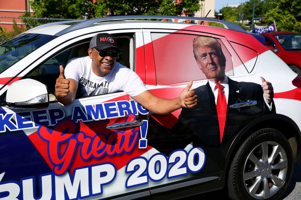 PHOTO: Ga. State Representative Vernon Jones poses for a photo before joining supporters of U.S. Donald President Trump in driving in a caravan around metro Atlanta, Sept 5, 2020.  