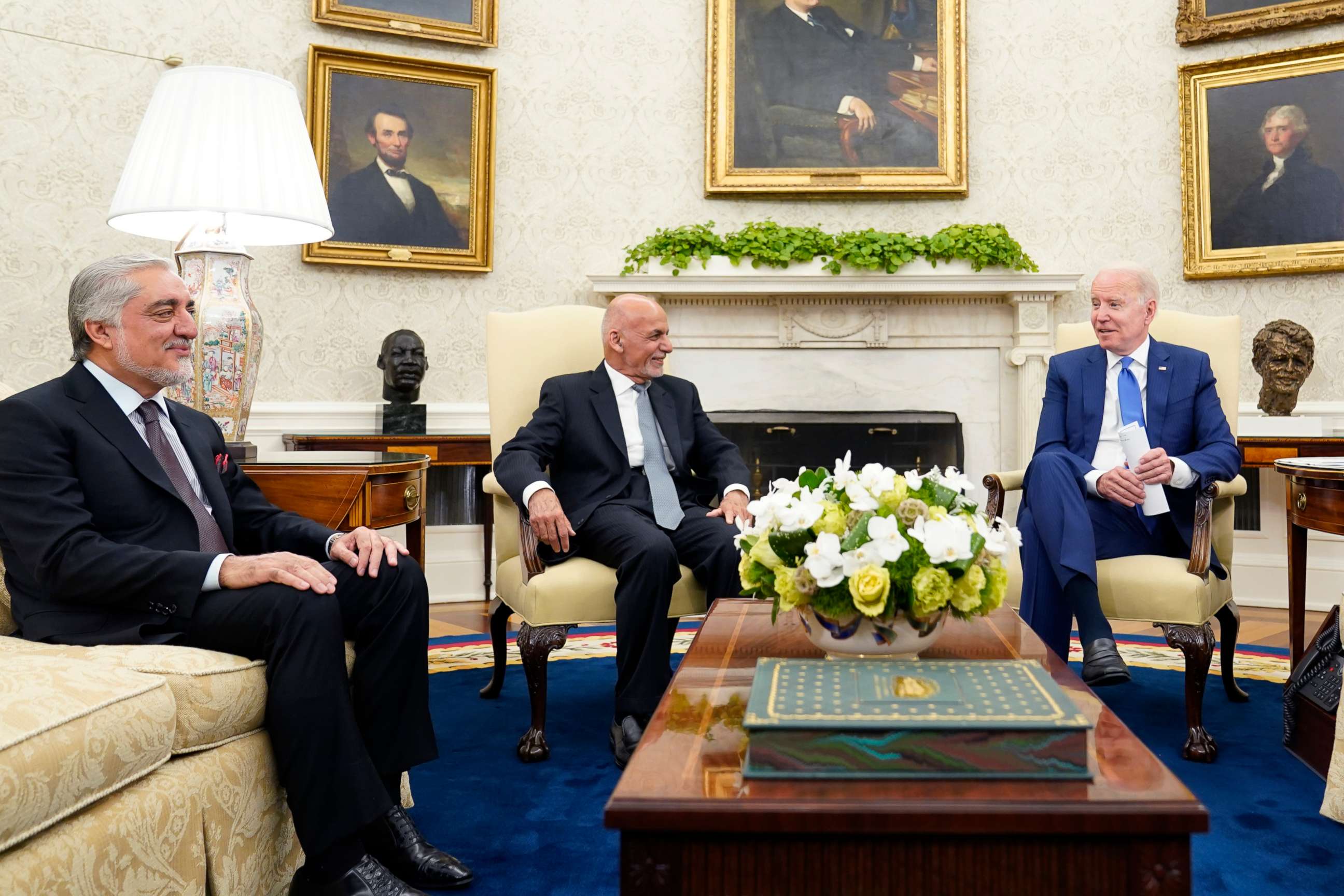 PHOTO: President Joe Biden meets with Afghan President Ashraf Ghani in the Oval Office of the White House in Washington, June 25, 2021.
