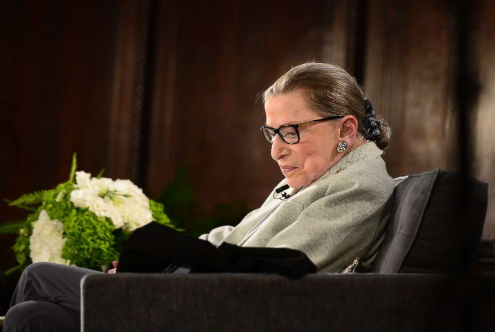 PHOTO: U.S. Supreme Court Justice Ruth Bader Ginsburg during an event, Dec. 15, 2018, at the New York Academy of Medicine in  N.Y.