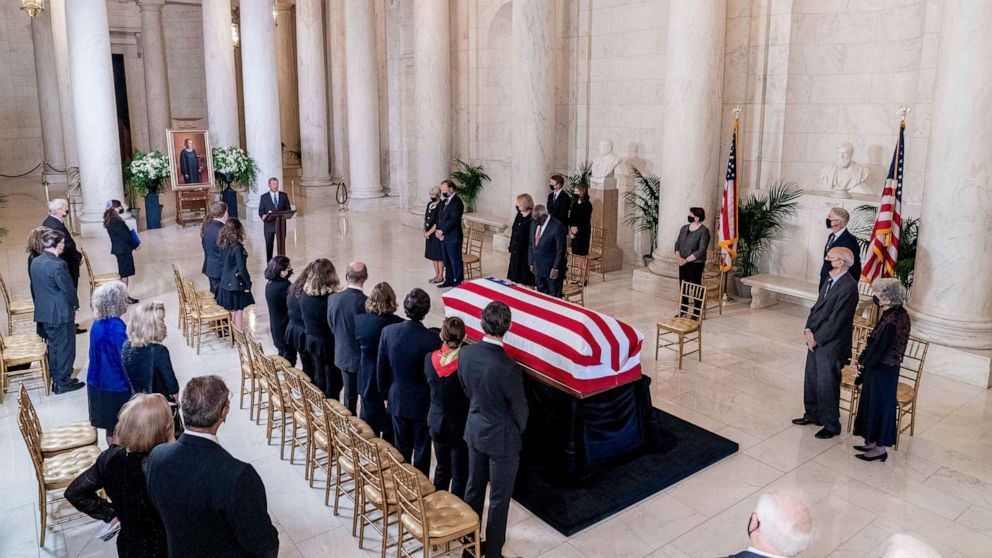 Public Mourns Justice Ruth Bader Ginsburg As She Lies In Repose At Supreme Court Abc News