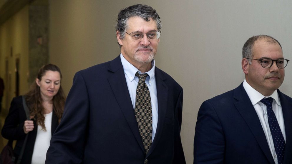 PHOTO: Fusion GPS Co-Founder Glenn Simpson leaves with his attorney, Joshua Levy, right, after a meeting with members of the House Judiciary and Oversight Committee, Oct. 16, 2018, in Washington.