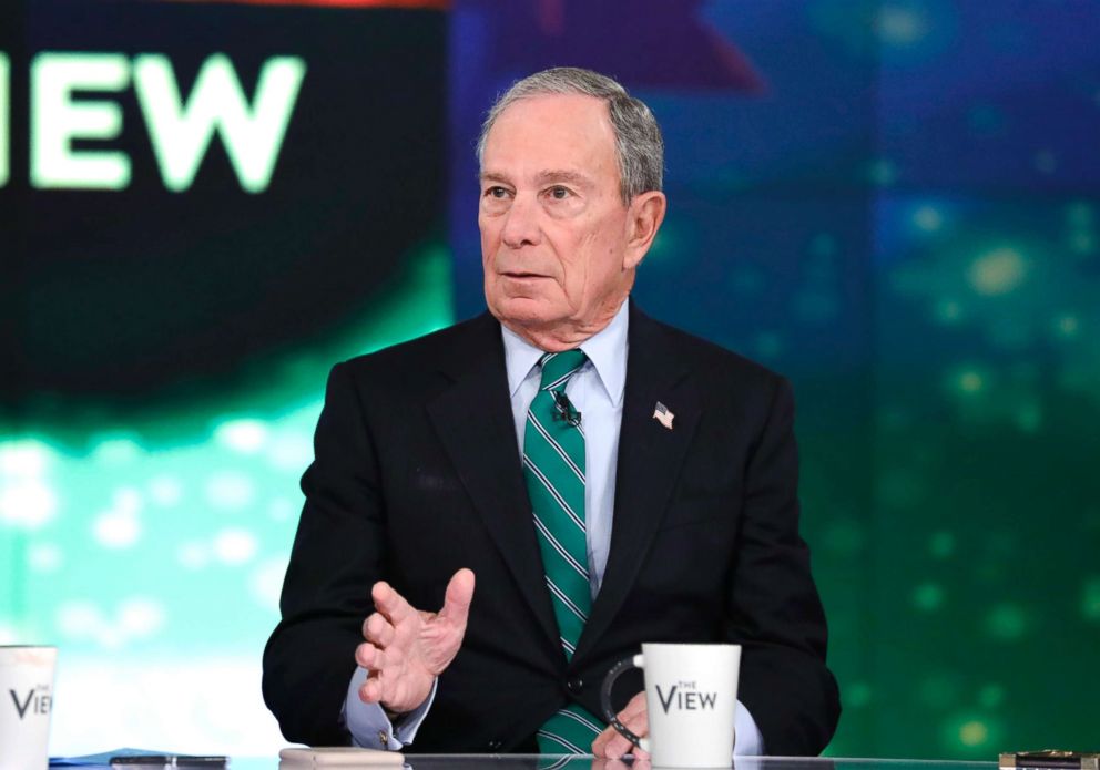 PHOTO: Michael Bloomberg appears on ABC's "The View," Dec. 12, 10.