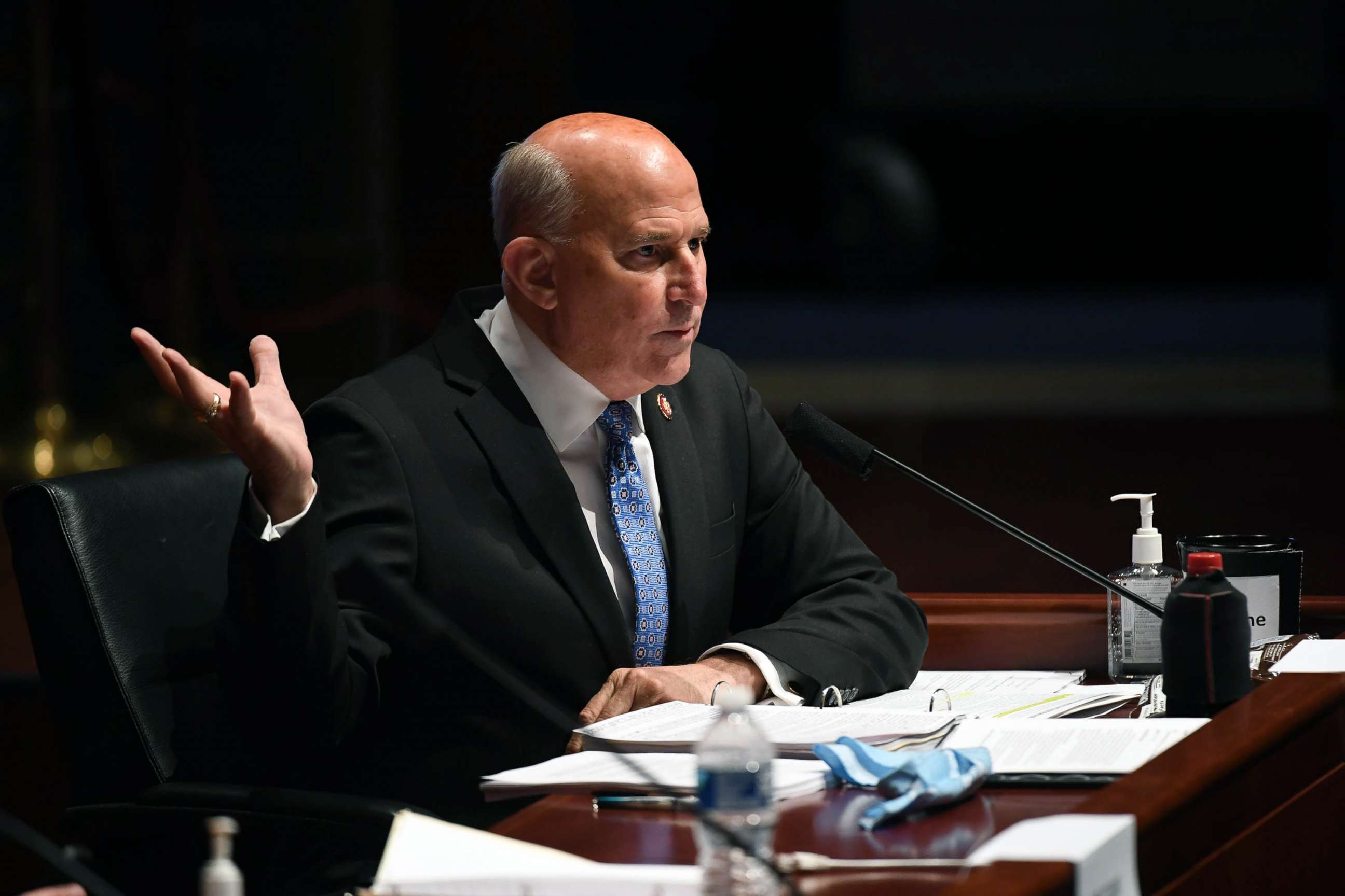 PHOTO: Rep. Louie Gohmert questions Attorney General William Barr before the House Judiciary Committee hearing in the Congressional Auditorium at the US Capitol Visitors Center, July 28, 2020 in Washington, D.C.