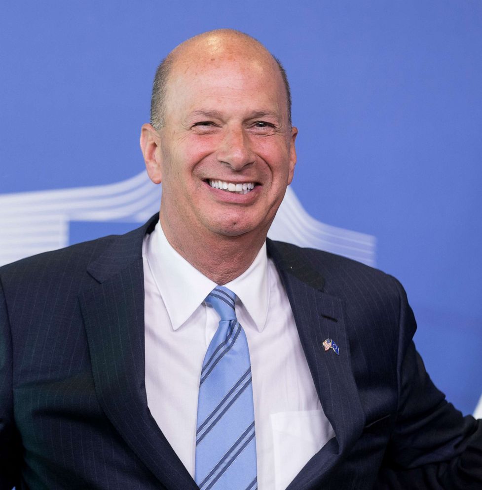 PHOTO: New Ambassador of the United States to the European Union Gordon Sondland is talking to media prior an EU Energy Council, on July 12, 2018, in the Berlaymont, the EU Commission headquarter.