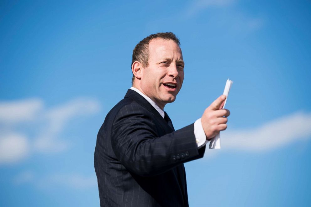 PHOTO: Rep. Josh Gottheimer, D-N.J., walks down the House steps at the Capitol following passage of tax reform, Nov. 16, 2017.