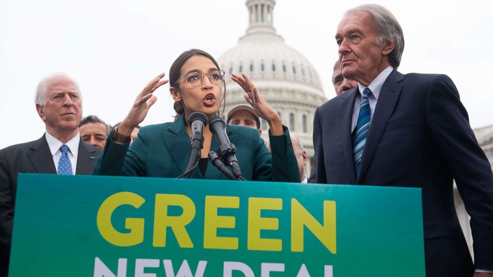 VIDEO: Sen. Ed Markey and Rep. Alexandria Ocasio-Cortez unveiled the wide-reaching, non-binding proposal.