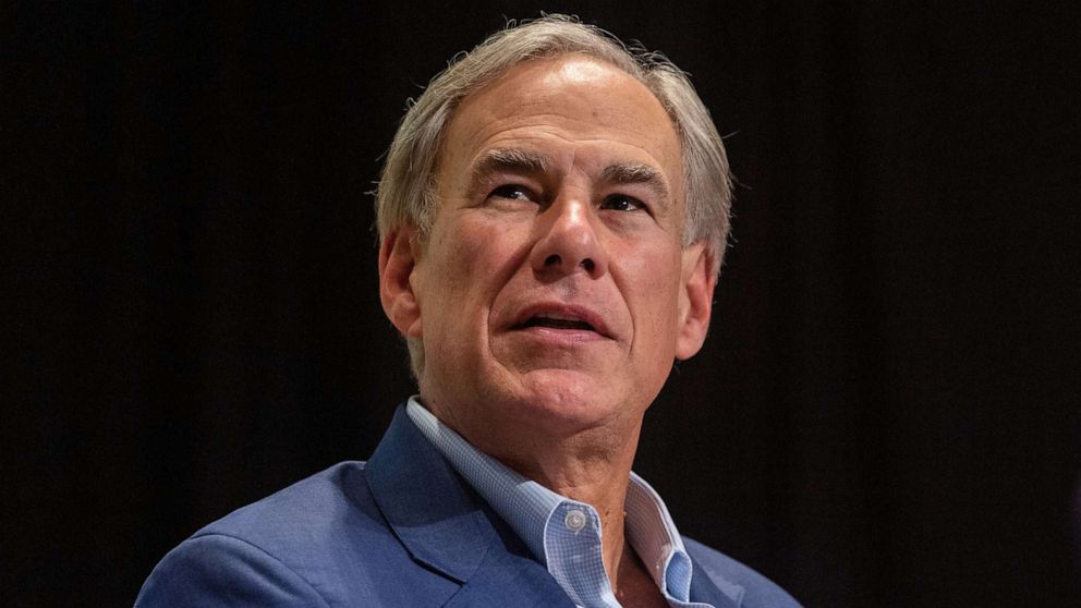 PHOTO: Greg Abbott, governor of Texas attends a campaign event Aug. 31, 2022, in Fairview, Texas.