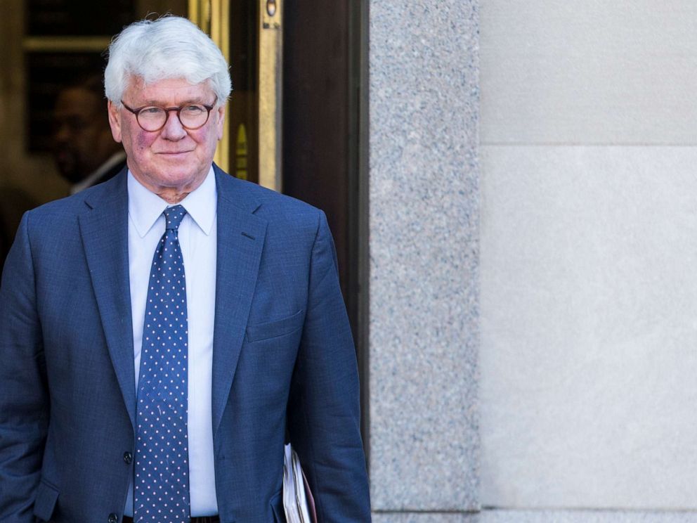 PHOTO: Greg Craig, former White House counsel to former President Barack Obama departs from the U.S. District Courthouse following a hearing on April 15, 2019 in Washington, D.C.
