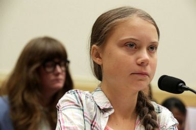 PHOTO: Founder of Fridays For Future Greta Thunberg testifies during a House Foreign Affairs Committee Europe, Eurasia, Energy and the Environment Subcommittee and House (Select) Climate Crisis Committee joint hearing, Sept. 18, 2019, in Washington, DC.