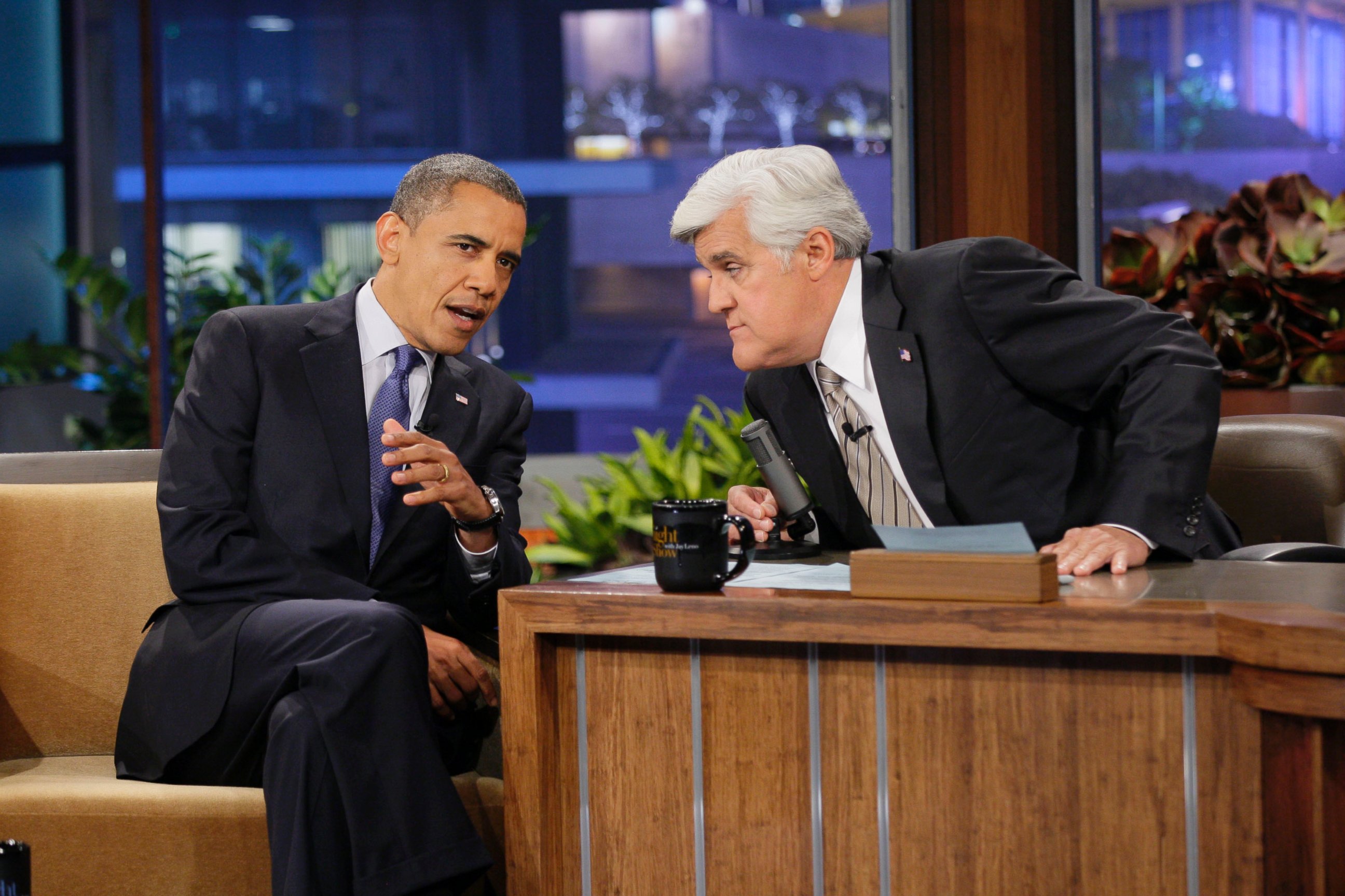 PHOTO: President Barack Obama appears on "The Tonight Show with Jay Leno" on October 24, 2012.