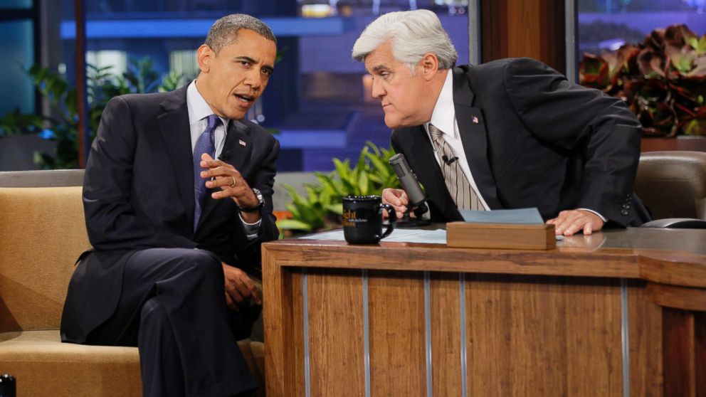 PHOTO: President Barack Obama appears on "The Tonight Show with Jay Leno" on October 24, 2012.