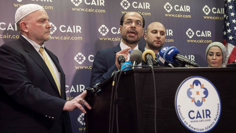 PHOTO: Council on American-Islamic Relations (CAIR) Executive Director Nihad Awad gives a press conference about the lawsuit the organization filed against President Donald Trump at CAIR Headquarters in Washington, D.C., on Jan. 30, 2017. 