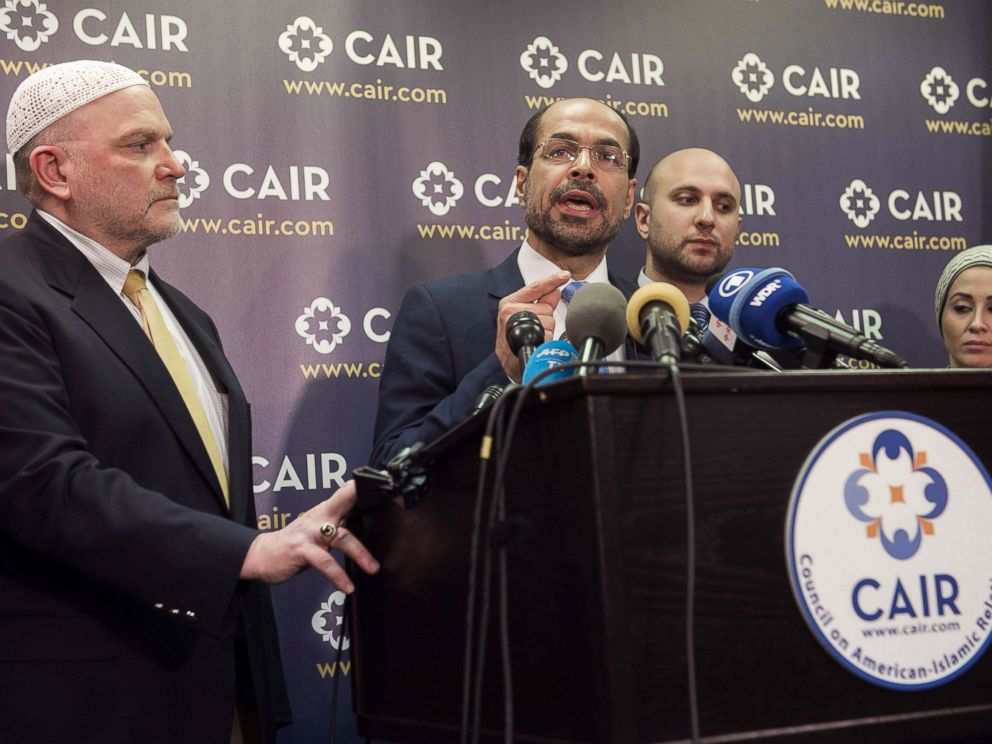 PHOTO: Council on American-Islamic Relations (CAIR) Executive Director Nihad Awad gives a press conference about the lawsuit the organization filed against President Donald Trump at CAIR Headquarters in Washington, D.C., on Jan. 30, 2017.