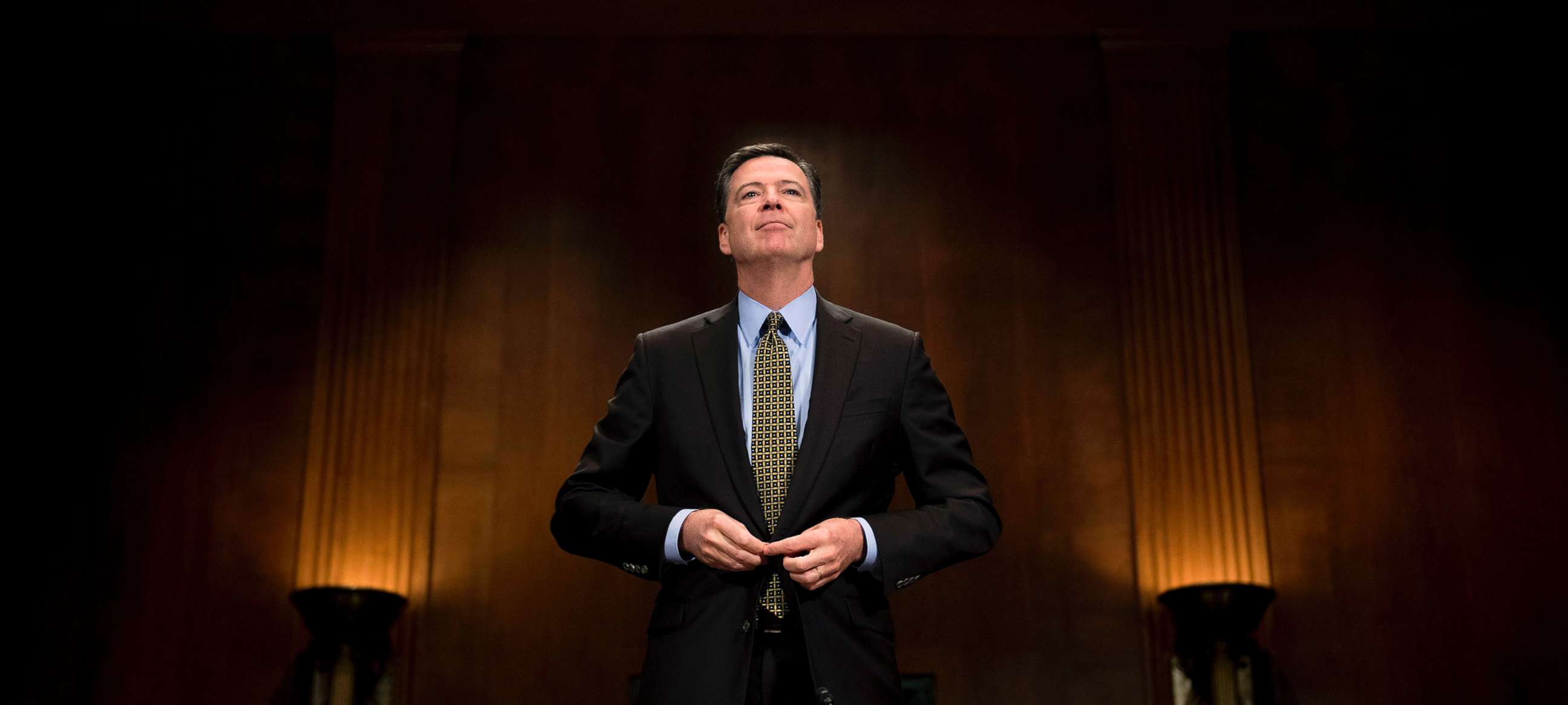 PHOTO: FBI Director James Comey prepares to testify on May 3, 2017 before the Senate Judiciary Committee on Capitol Hill in Washington, D.C.