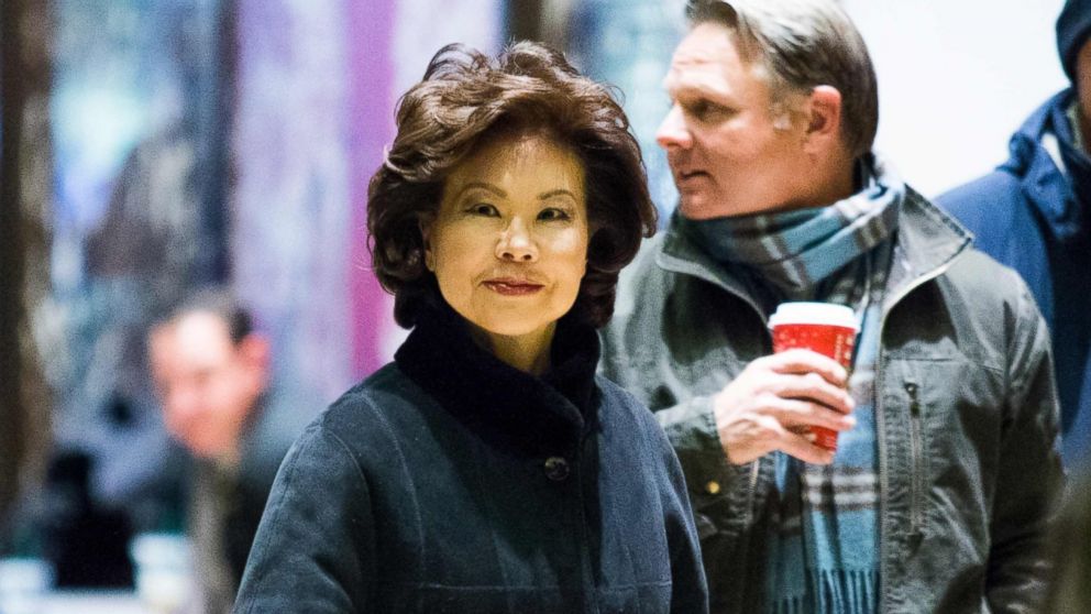 Former U.S. Secretary of Labor Elaine Chao arrives at Trump Tower on another day of meetings scheduled with President-elect Donald Trump on Nov. 21, 2016 in New York.