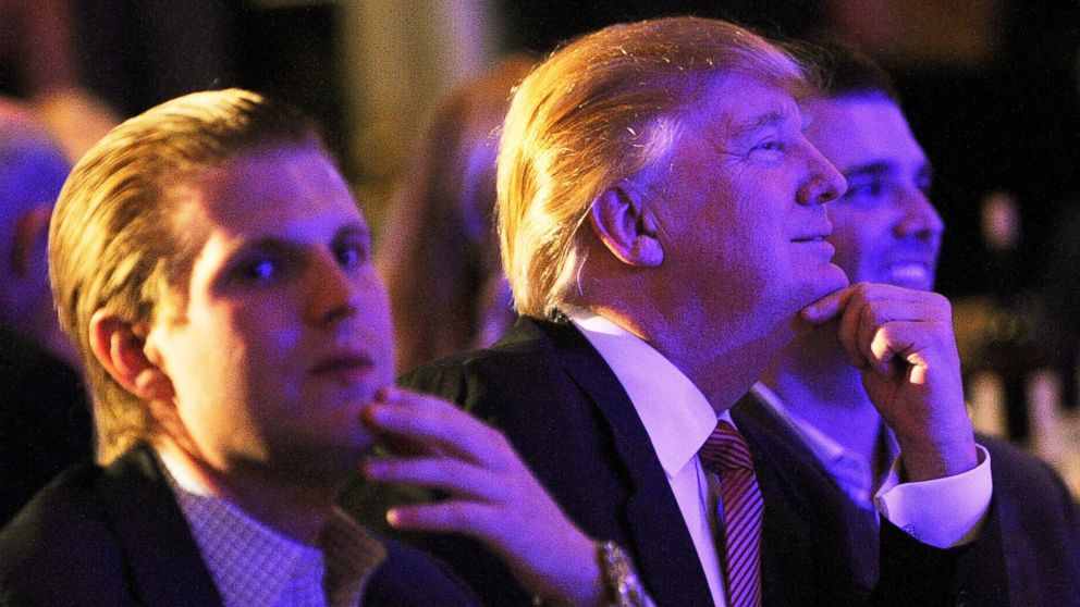Eric Trump and Donald Trump attend the 5th annual Eric Trump Foundation Golf Invitational at the Trump National Golf Club Westchester on Sept. 13, 2011 in Briarcliff Manor, N.Y.