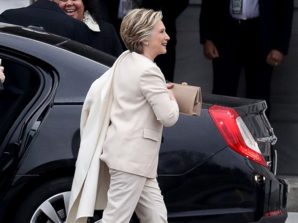 PHOTO: Hillary Clinton arrives at the U.S. Capitol, Jan. 20, 2017, in Washington for the inauguration of President-elect Donald J. Trump.