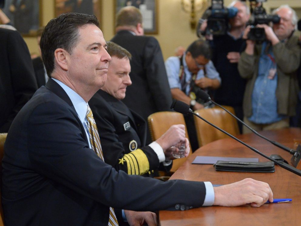 PHOTO: FBI Director James Comey waits to speak during the House Permanent Select Committee on Intelligence hearing on Russian actions during the 2016 election campaign on March 20, 2017 on Capitol Hill in Washington, D.C.