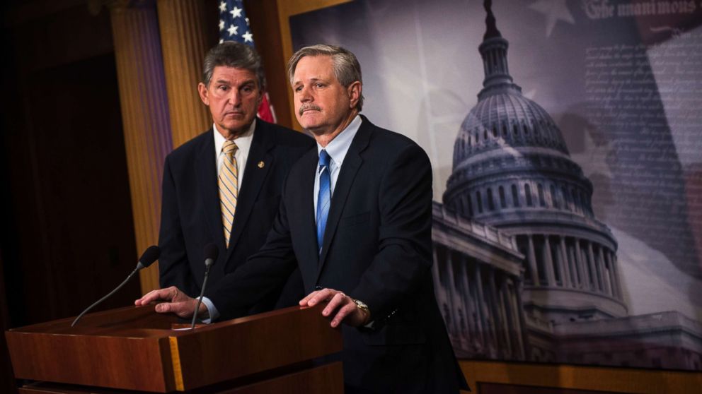 Sen. John Hoeven speaks to reporters at a news conference on the legislation to approve the Keystone XL pipeline project under the "Commerce Clause of the U.S. Constitution, Article 1, Section 8" at the U.S. Capitol in Washington, D.C., Jan. 6, 2015.
