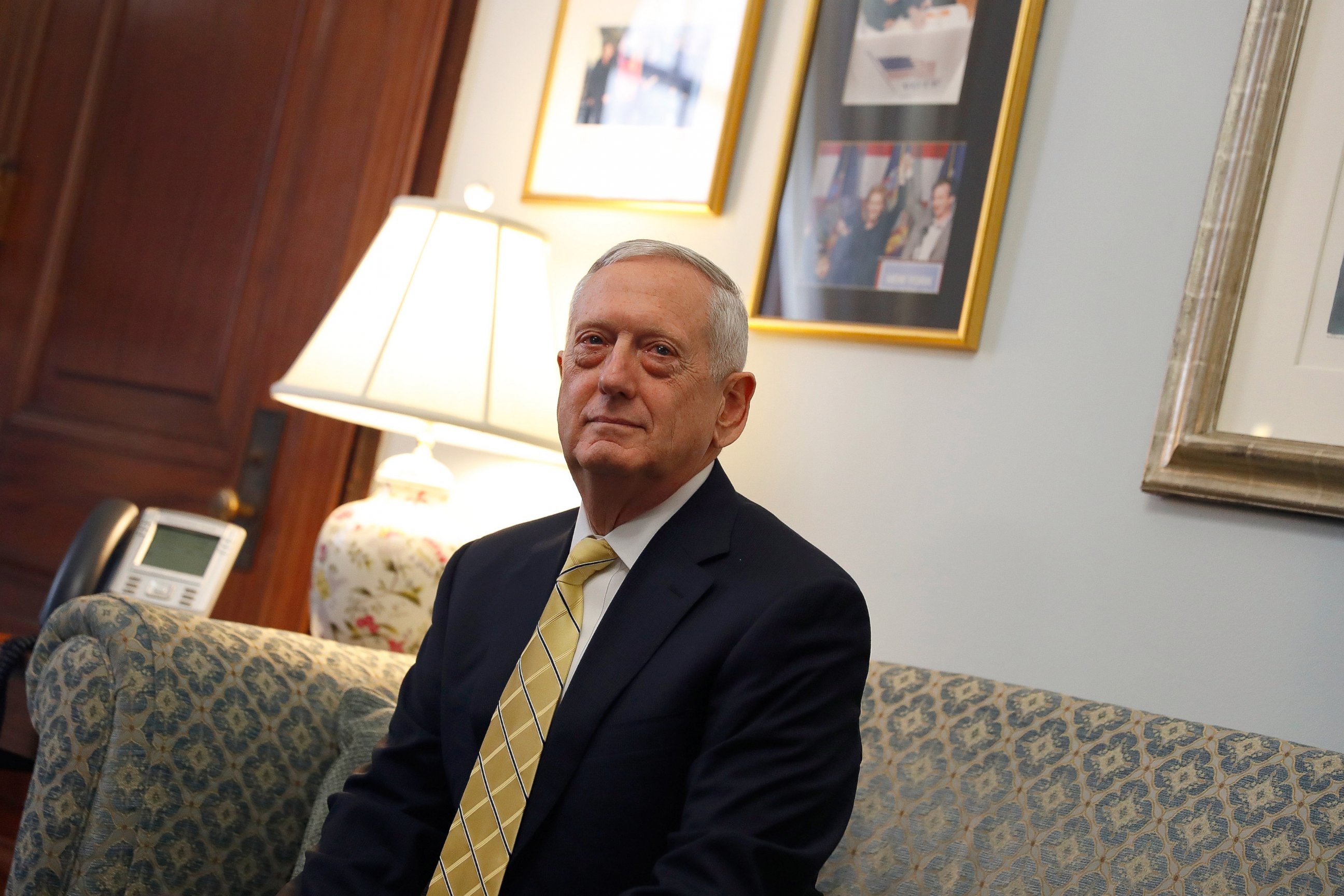 PHOTO: President-elect Donald Trump's nominee for Secretary of Defense General James Mattis on Capitol Hill in Washington, Jan. 4, 2017.