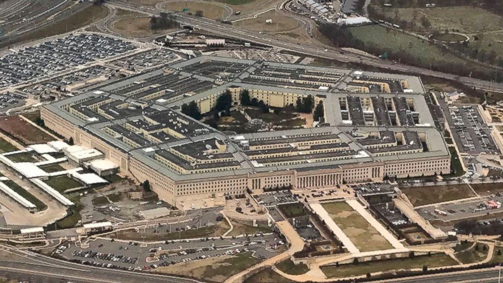 The Pentagon, the headquarters of the U.S. Department of Defense is seen from the air in Arlington, Va., Jan. 24, 2017.