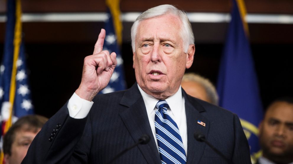 PHOTO: House Minority Whip Steny Hoyer, D-Md., speaks as House Democrats hold a news conference to call for presidential action on immigration, Nov. 13, 2014. 